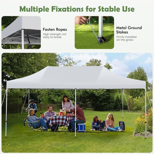Pop-Up telthal, 600x300x300/315/330 cm, Hvid