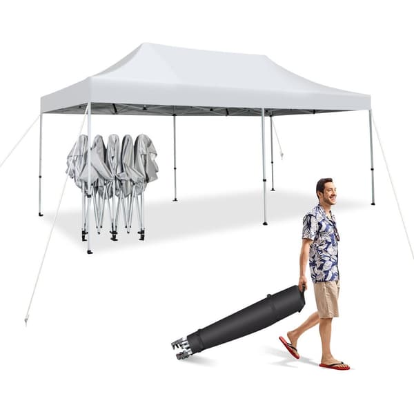 Pop-Up telthal, 600x300x300/315/330 cm, Hvid