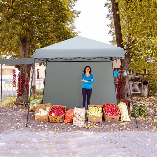 Pop-up Tält, Terrass 10x10FT, 118x118x100.39 tum, Grå