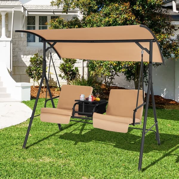 Patiokeinu tuoli, 71,5x49x63,5 tuumaa, Beige/Musta/Turkoosi