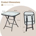Miniatyrbillede 4 af 8: Foldbart sofabord, 46,5x46,5x47,5 cm, sort