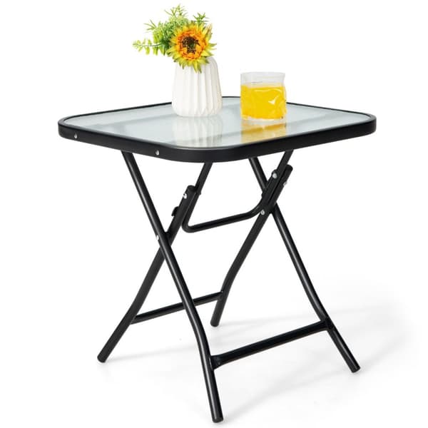 Foldbart sofabord, 46,5x46,5x47,5 cm, sort