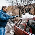Pikkukuva 5 / 7: Lumikaton harava, 20 jalan pituinen laajennettava alumiininen lumikaton harava, jossa on liukumaton kahva, 25x6x240 tuumaa, musta