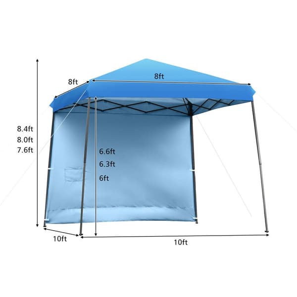 Pop Up Tält, 10x10x7,6 ft, Blå