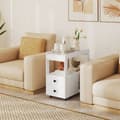 Miniatyrbillede 3 af 8: Sidebord, 65x30x62 cm, Hvid