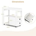 Miniatyrbillede 5 af 8: Sidebord, 65x30x62 cm, Hvid