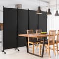 Pikkukuva 6 / 8: Taitettava huoneenjakaja, 89x12x68 tuumaa, Musta