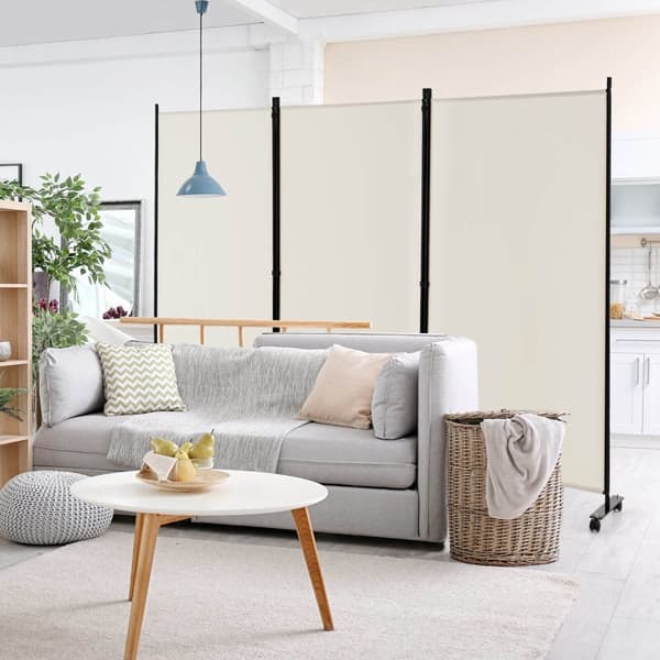 Rumsdeler, 103x12x71 tommer, Hvid/Sort/Brun/Grå