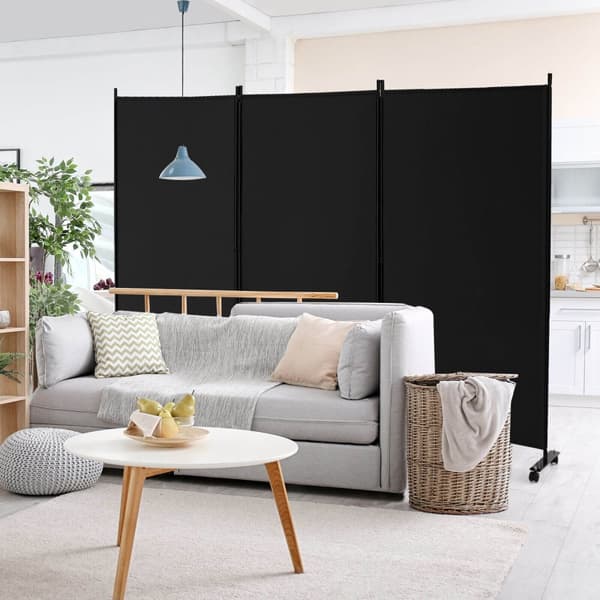 Rumsdeler, 103x12x71 tommer, Sort