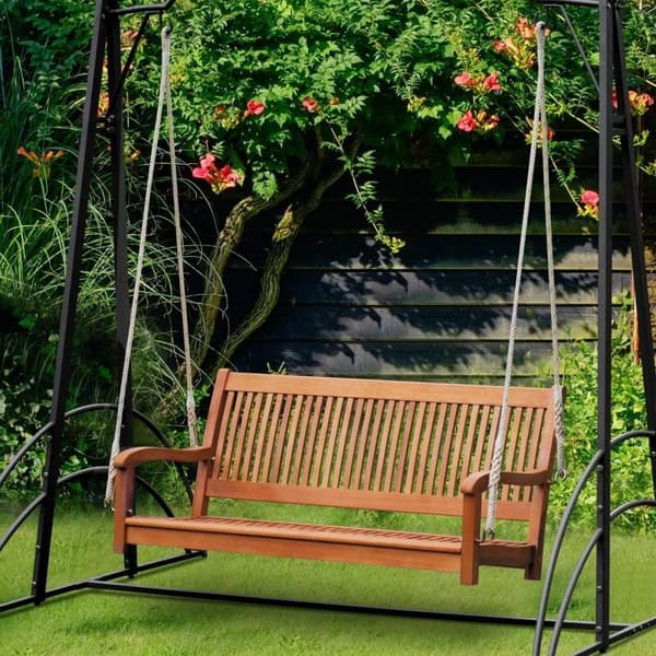 Hängande gungbänk, 126x62x60 cm, Natur
