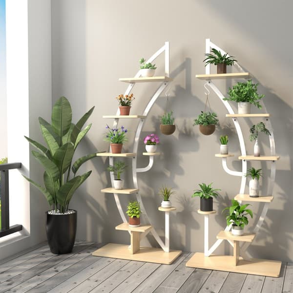 Plantestativholder, 23,5x12x61 tommer, Hvid