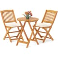 Pikkukuva 4 / 8: Patio Folding Bistro Set, 18,5x23,5x33,5 tuumaa, luonnonbeige