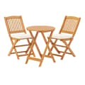 Pikkukuva 1 / 8: Patio Folding Bistro Set, 18,5x23,5x33,5 tuumaa, luonnonbeige