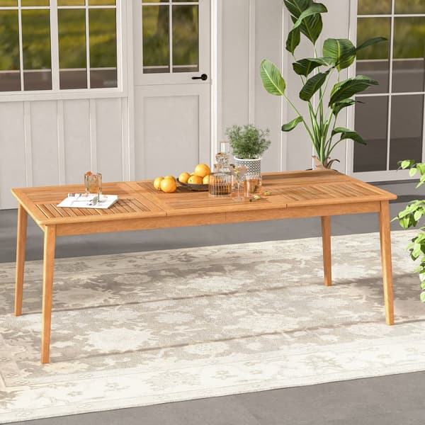 Ulkoilmaruokapöytä, 79x35x29.5 tuumaa, Luonnonväri