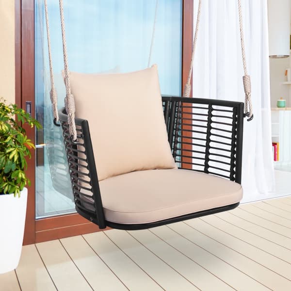 Riippuva istuin, 30,5x24,5x15 tuumaa, ruskea, beige