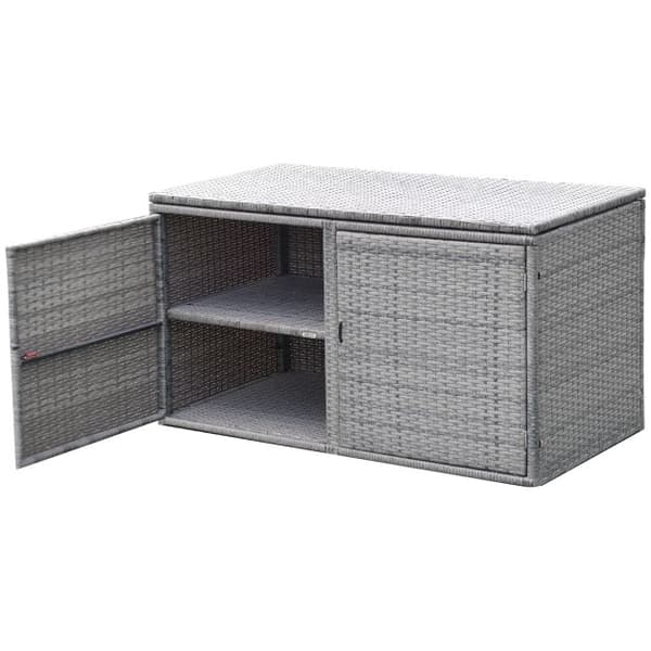 Ulkokäyttöön tarkoitettu säilytyslaatikko, 115x60x65 cm, Harmaa