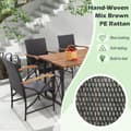 Pikkukuva 6 / 8: Patio-ruokatuolit, 2 kpl, 24,5x22x35 tuumaa, ruskea