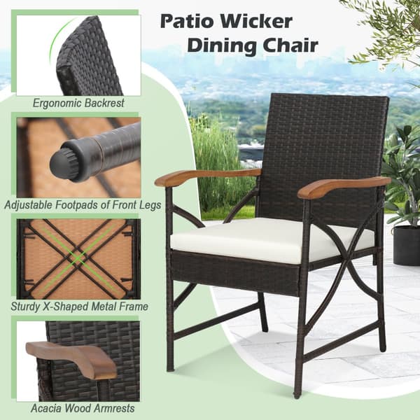 Patio-ruokatuolit, 2 kpl, 24,5x22x35 tuumaa, ruskea