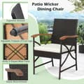 Pikkukuva 8 / 8: Patio-ruokatuolit, 2 kpl, 24,5x22x35 tuumaa, ruskea