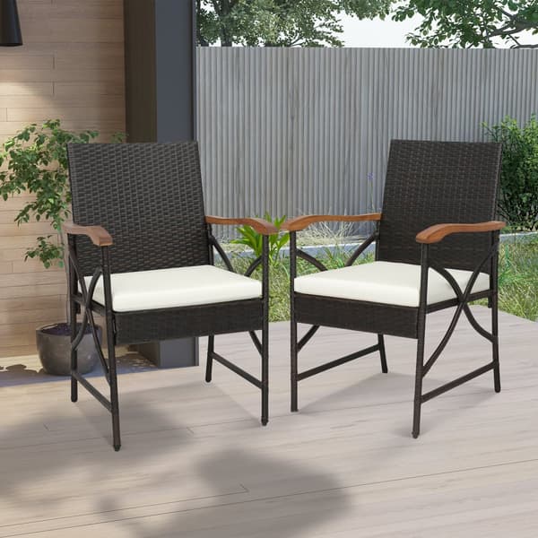 Patio-ruokatuolit, 2 kpl, 24,5x22x35 tuumaa, ruskea