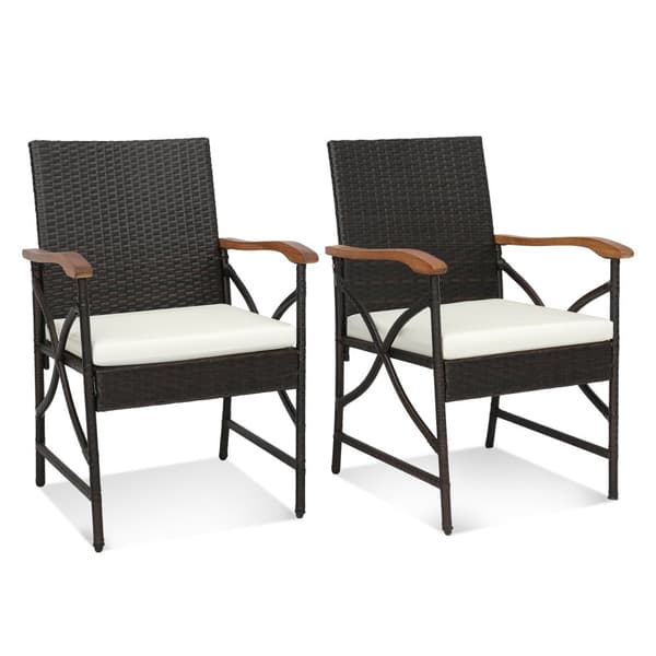 Patio-ruokatuolit, 2 kpl, 24,5x22x35 tuumaa, ruskea