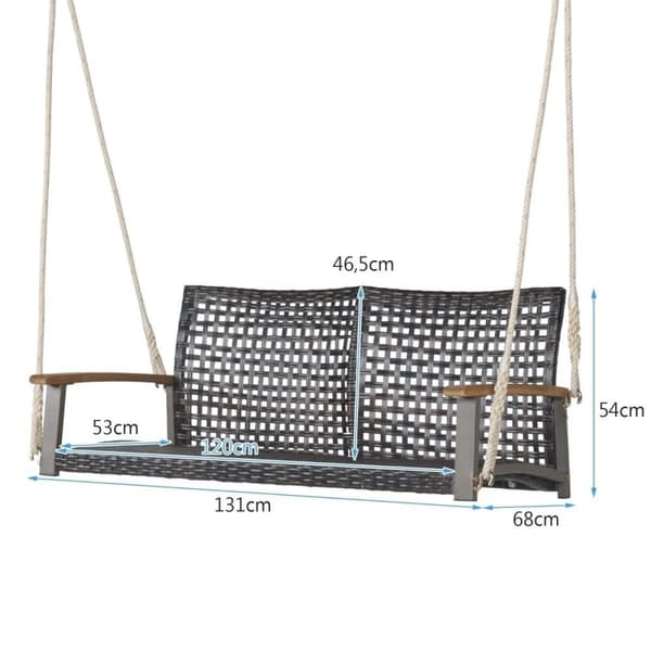 Puutarha keinu, 131x68x54 cm, ruskea