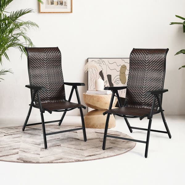 Utemöbelstol för uteplats, 28x23x33.5-44 tum, Brun