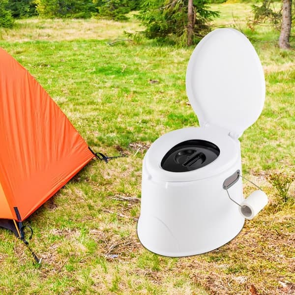 Transportabel Rejsetoilet, 41x49x34 cm, Hvid