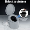 Miniatyrbillede 6 af 8: Transportabelt toilet, 41x49x34 cm, Grå