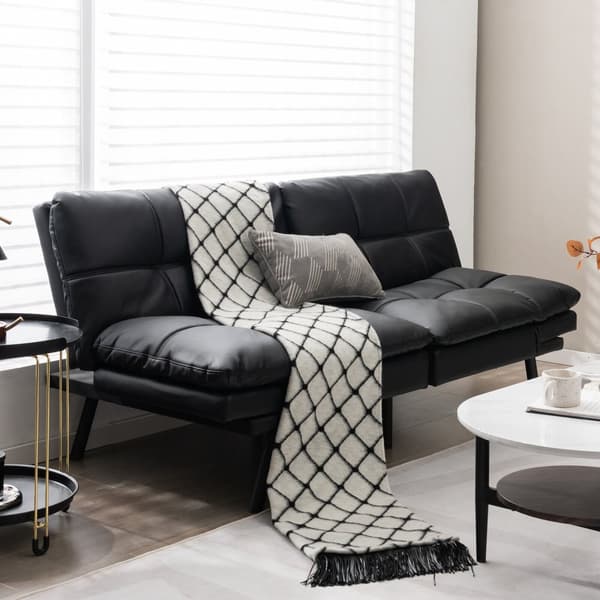 Bäddsoffa Futon, 183x88x83 cm, Svart