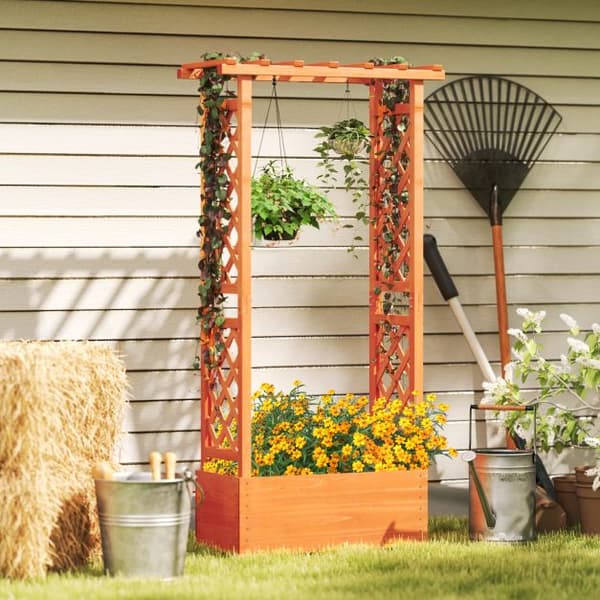 Planter med Espalier, 66x32x152 cm, Orange