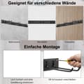 Miniatyrbillede 4 af 8: Enhedsstativ Vægmontering, 91x22x7.5 cm, Sort