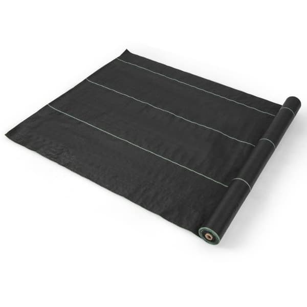 Ukrudtsbarriere Stof, 25x2 m, Sort