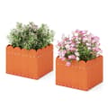 Miniatyrbillede 4 af 8: Plantekasse, 12,5x12x10 tommer, Orange, Grå