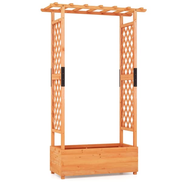 Forhøjet plantekasse, 79x17.5x45 cm, Orange