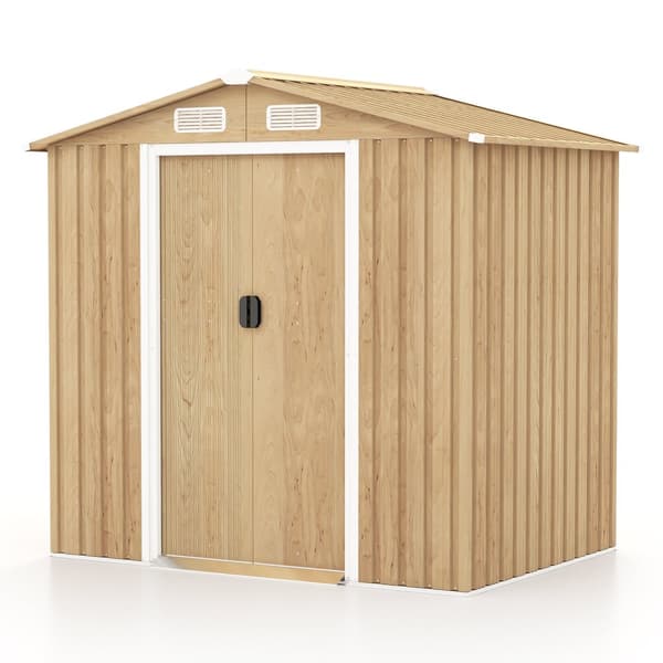 Opbevaringsskur, 6,4'x4,6'x6', Grå