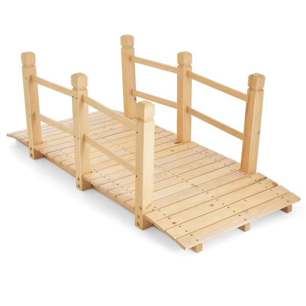 Trädgårdsbro, 150x67.5x54.5 cm, Naturträ