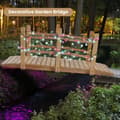 Miniatyrbild 6 av 8: Trädgårdsbro, 150x67.5x54.5 cm, Naturträ
