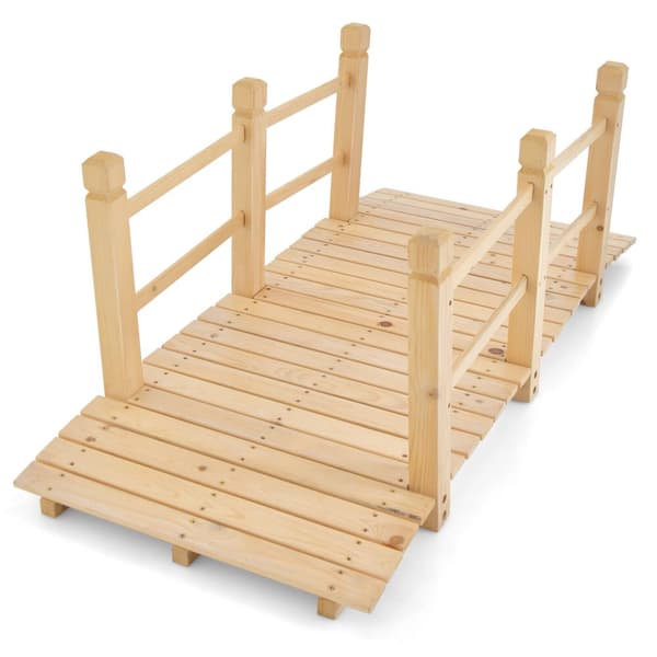 Trädgårdsbro, 150x67.5x54.5 cm, Naturträ