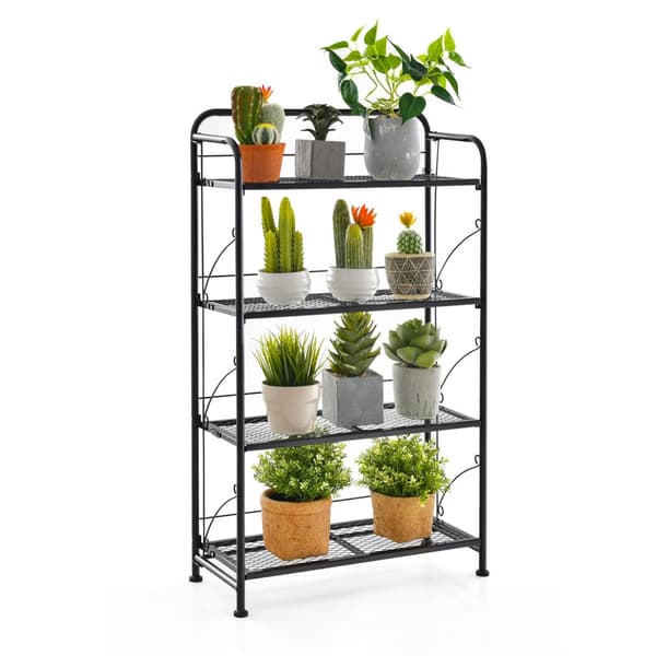 Plantestativ, 23,5x10x39,5 tommer, Sort