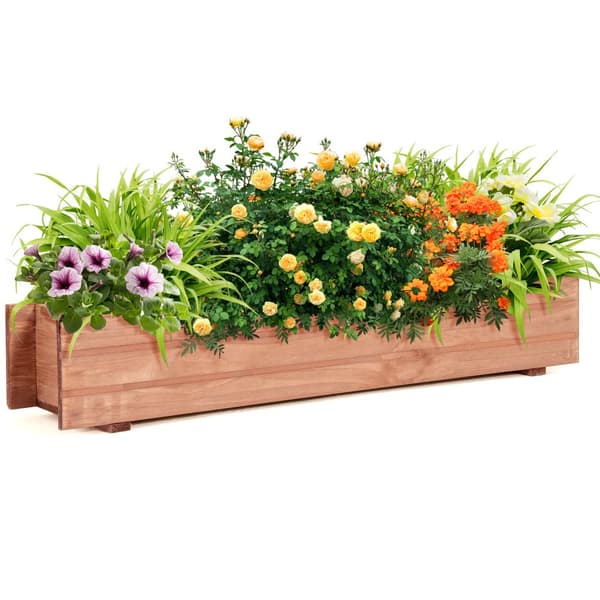 Plantekasse, 36x7x6 tommer, Brun