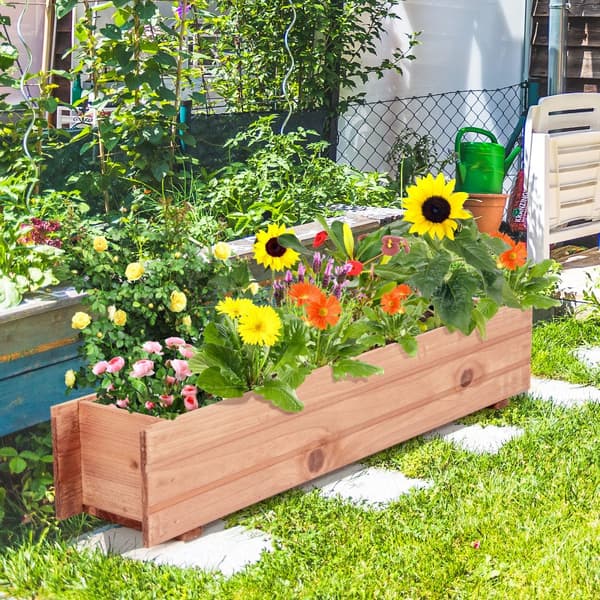 Plantekasse, 36x7x6 tommer, Brun
