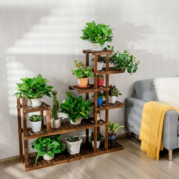 Blomstervagn, 120x25x120 cm, Brun