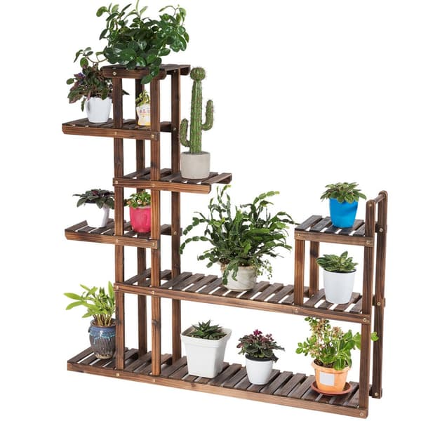 Blomstervagn, 120x25x120 cm, Brun