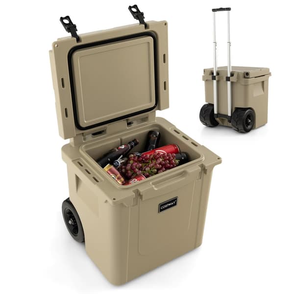 Kylare, 45 Quart Kylare Dragbar Iskista, 15x12x17", Sand
