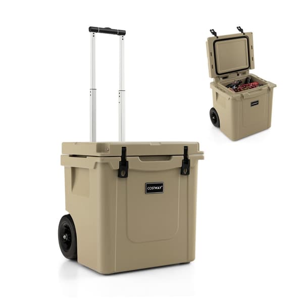 Kylare, 45 Quart Kylare Dragbar Iskista, 15x12x17", Sand