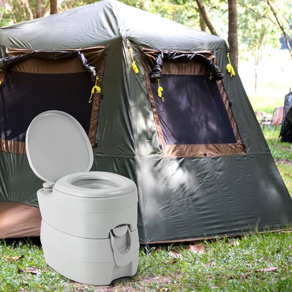 Transportabelt toilet, 10x8", Grå
