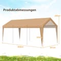 Miniatyrbillede 7 af 8: Carport Telt Garage, 600x301x285 cm, Gul