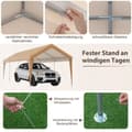 Miniatyrbillede 1 af 8: Carport Telt Garage, 600x301x285 cm, Gul