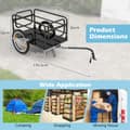 Miniatyrbillede 4 af 8: Cykeltrailer, 145,5x61x58 cm, Sort Blå